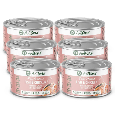 6x200g variant image of ANIFORTE Cat Pure Nature Fish and Chicken 200g - Pets Villa. 