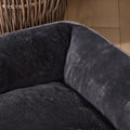Corner plush image of BANBURY&CO Herringbone Pet Bed - Pets Villa. 