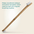 Plaque information image of BEAPHAR Pet Double-Ended Bamboo Toothbrush - Pets Villa. 