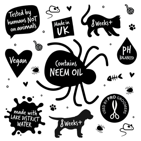 Information image of BUGALUGS Dog No Rinse Flea and Tick Shampoo with Neem Oil 210ml - Pets Villa.