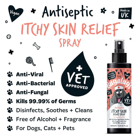 Product image of BUGALUGS Pet Antiseptic Itchy Skin Relief Spray 200ml - Pets Villa. 