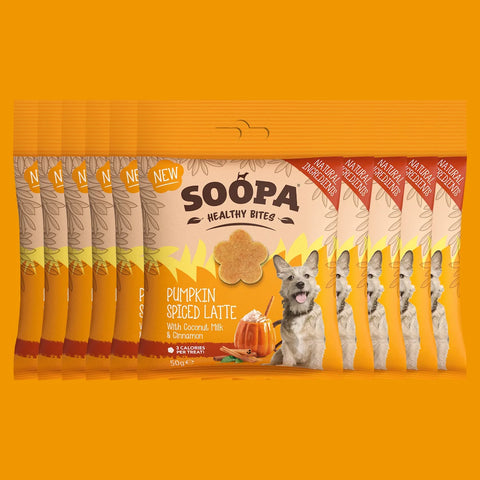 SOOPA Pumpkin Spiced Latte Healthy Bites 50g - product image. This is a product of Pets Villa.