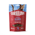 Front image of CARNILOVE Cat Crunchy Salmon Enriched with Catnip Treats 50g - Pets Villa. 