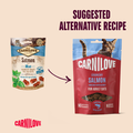 Old to new image of CARNILOVE Cat Crunchy Salmon Enriched with Catnip Treats 50g - Pets Villa. 
