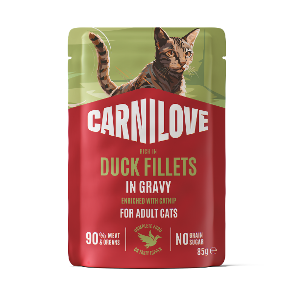 Cat Duck Fillets Enriched Catnip Gravy