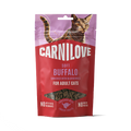 Front image of CARNILOVE Cat Soft Buffalo Enriched with Blueberries Treats 50g - Pets Villa. 