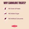 Benefits image of CARNILOVE Dog Treat Crunchy Ostrich with Blackberries 200g - Pets Villa. 