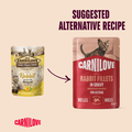Old to new image of CARNILOVE Kitten Rabbit Fillets in Gravy Enriched with Marigold - Pets Villa. 
