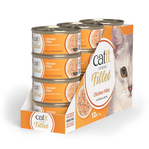 Image of the 12x75g variant of CATIT Cuisine Chicken Fillet - Pets Villa. 