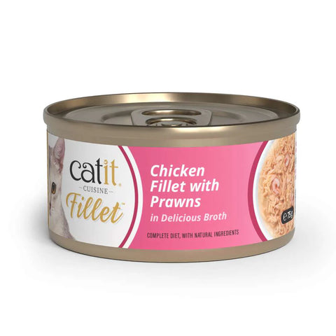 Front image of CATIT Cuisine Chicken Fillet with Prawns - Pets Villa.