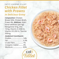 Image of the composition of CATIT Cuisine Chicken Fillet with Prawns - Pets Villa. 
