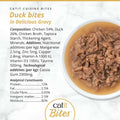 Image of the composition of CATIT Cuisine Duck Bites in Delicious Gravy -Pets Villa. 