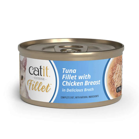 Front image of CATIT Cuisine Tuna Fillet with Chicken Breast - Pets Villa. 