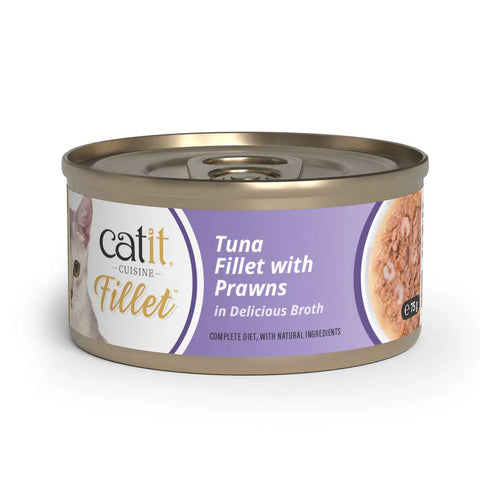 Front image of CATIT Cuisine Tuna Fillet with Prawns  - Pets Villa. 