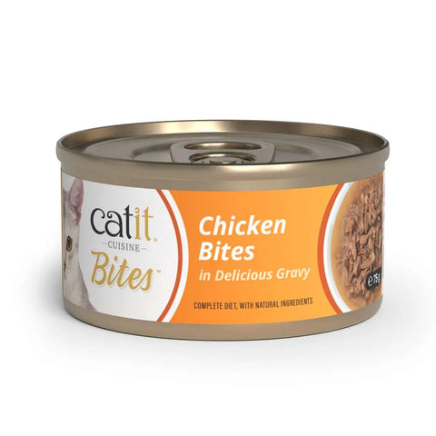 Front image of CATIT Cusisine Chicken Bites in Delicious Gravy  - Pets Villa. 