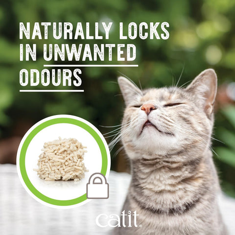 Product image of CATIT Go Natural! Pea Husk Clumping Cat Litter Unscented 5.6kg - Pets Villa.