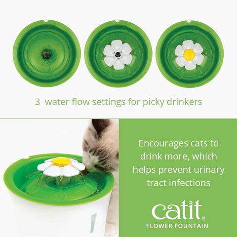 Image of flow settings of CATIT Original Cat Flower Fountain 3L - Pets Villa. 