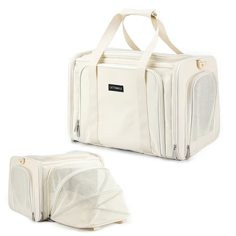 Product image showing the extendable mesh of CATTERMOLE Pet Carrier - Pets Villa. 