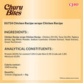 Image of the ingredients of CHURU Bites Cat Treat Chicken Recipe Wraps Chicken Recipe 3x10g - Pets Villa. 