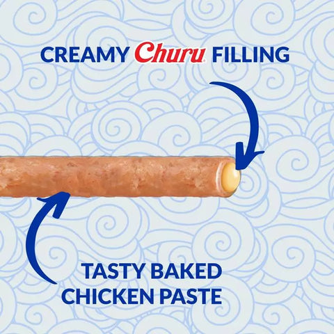Product image of CHURU Cat Rolls Chicken Recipe Wraps Tuna Recipe 4x10g - Pets Villa. 