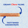 Product image of CHURU Cat Rolls Chicken Recipe Wraps Tuna with Scallop Recipe 4pcs - Pets Villa. 