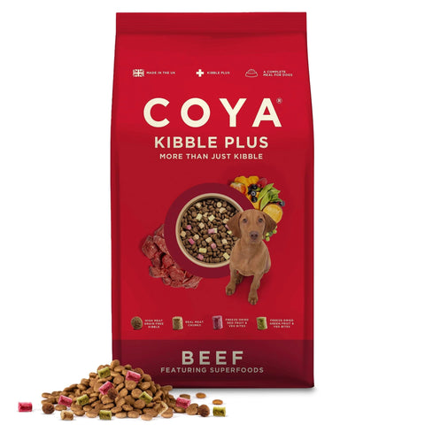 Front image of COYA Kibble Plus Beef Adult Dog Food - Pets Villa. 