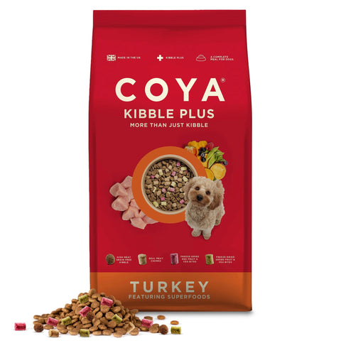 Front image of COYA Kibble Plus Turkey Adult Dog Food - Pets Villa. 
