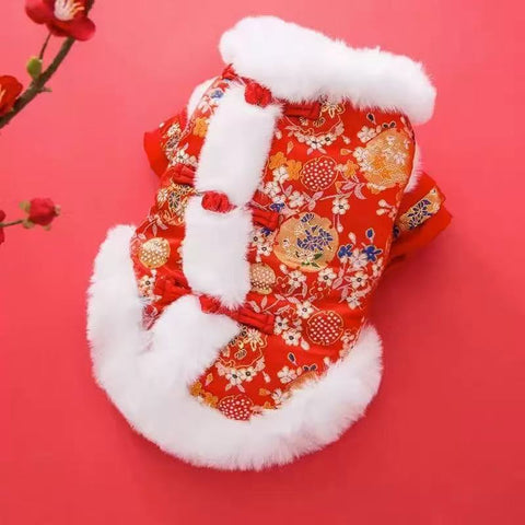 Front image of Chinese New Year Celebration Pet Soft Jacket - Pets Villa.