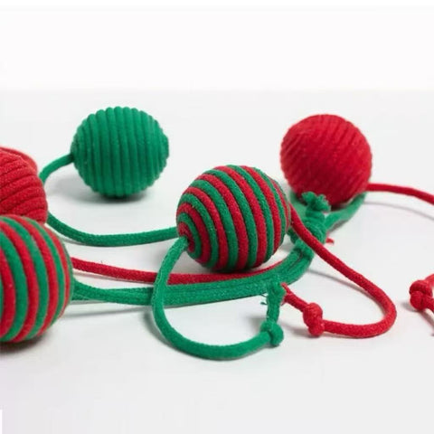 Product image of Christmas Rattle Cat Ball Toy Assorted  - Pets Villa. 