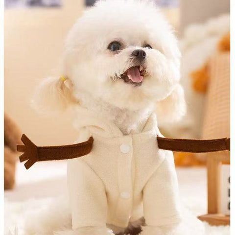 Front image of Christmas Snowman Pet Outfit  - Pets Villa. 