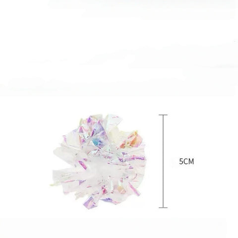 Image of the size of Colourful Crinkle Paper Cat Ball - Pets Villa. 