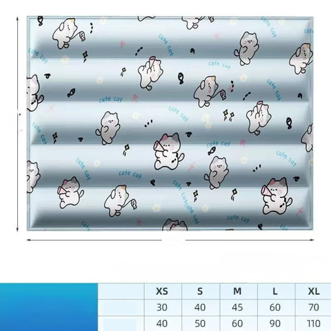 Sizing image of Cute Cat Pet Cooling Mat - Pets Villa. 