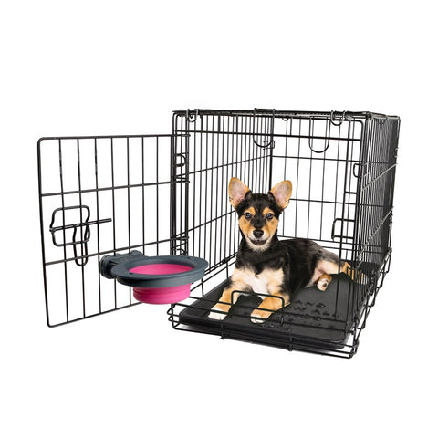 Product image of DEXAS Collapsible Kennel Bowl Small Light Grey 237ml - Pets Villa. 