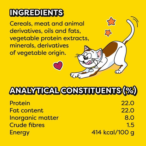 Image of the composition of DREAMIES ShakeUps Rockin Roost 55g - Pets Villa. 