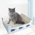 Image of a cat using Disposable Cat Litter Box - Pets Villa. 