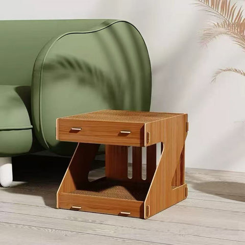 Front image of Double Sided Z Shape Cat Scratcher Frame  - Pets Villa. 