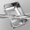 Product image of Enclosed Stainless Steel Cat Litter Box L  - Pets Villa. 