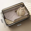 Product image of Enclosed Stainless Steel Cat Litter Box - Pets Villa.