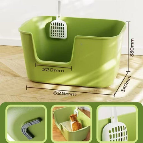 Green variant of Extra Large Cat Litter Tray - Pets Villa. 