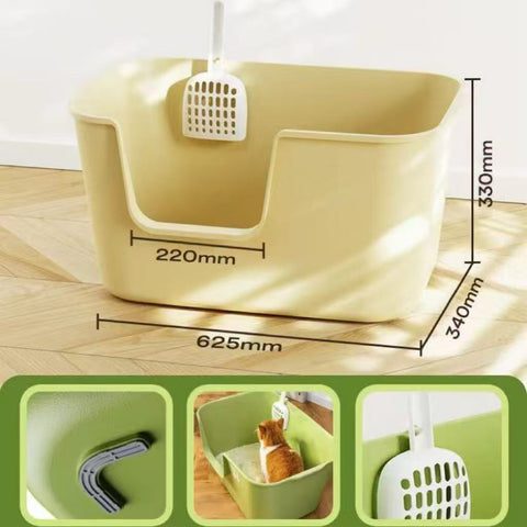 Yellow variant image of Extra Large Cat Litter Tray - Pets Villa. 