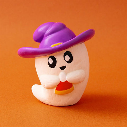 Front image of GREAT & SMALL Creepy Cuties Latex Ghost with Candy Dog Toy - Pets Villa. 