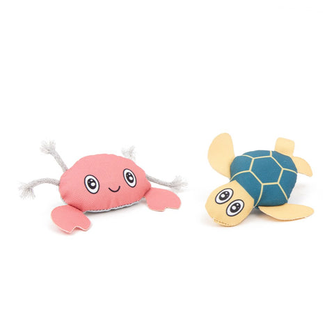 Front image of GREAT & SMALL Oddity Ocean Turtle and Crab Cat Toys - Pets Villa.