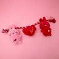 Product image of GREAT & SMALL Valentines Puppy Love Rabbits & Rope Dog Toy - Pets Villa. 