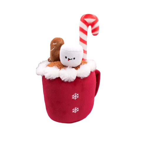 Product image of GREAT & SMALL Xmas Coco Mug with Vinyl Candy Cane Dog Toy - Pets Villa. 