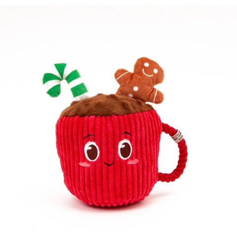 Front image of GREAT & SMALL Xmas Holiday Hot Chocolate Dog Toy - Pets Villa.