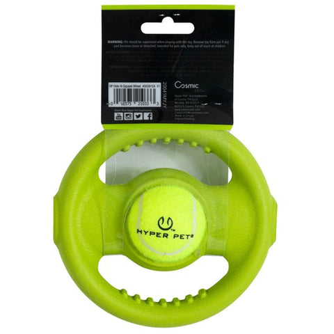 Back image of HYPER PET Hide-N-Squeak Wheel Dog Toy - Pets Villa. 