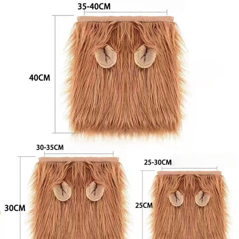 Size image of Halloween Lion Mane Dog Costume - Pets Villa.