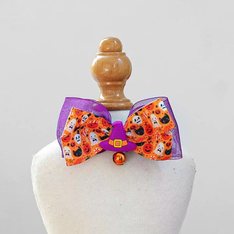 Hat variant of Halloween Pet Collar with Bell Assorted - Pets Villa. 