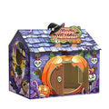 Front image of Happy Halloween Haunted House Cardboard Cat Scratcher - Pets Villa.