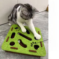 Cat playing with Interactive Felt Maze Puzzle Enrichment Box for Pets - Pets Villa.